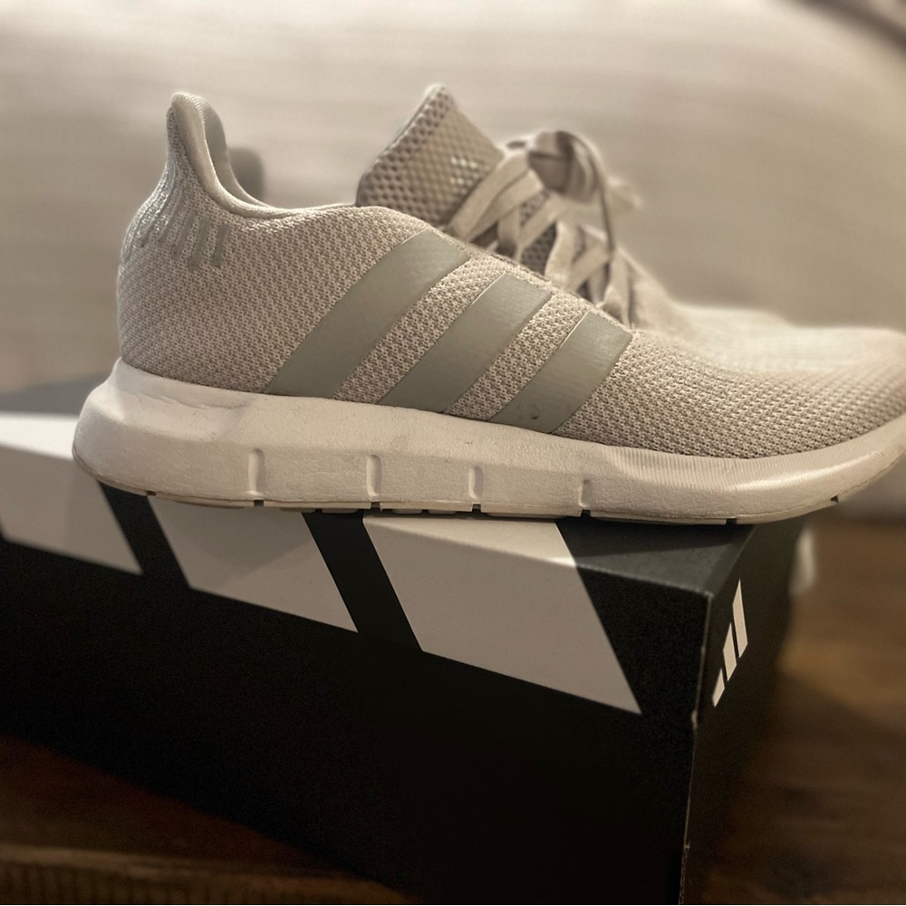 Adidas Light Gray Running Shoes
